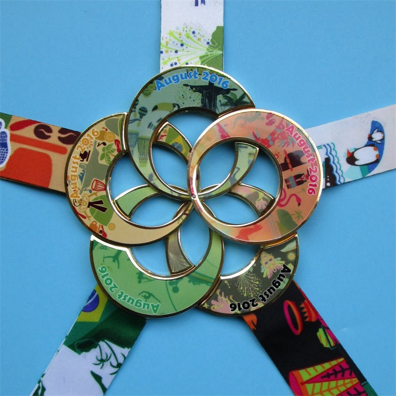 Medalha de fita Medalha de design personalizado Medalhas de combinação de metal de metal lembrança